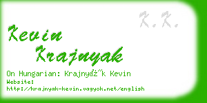 kevin krajnyak business card